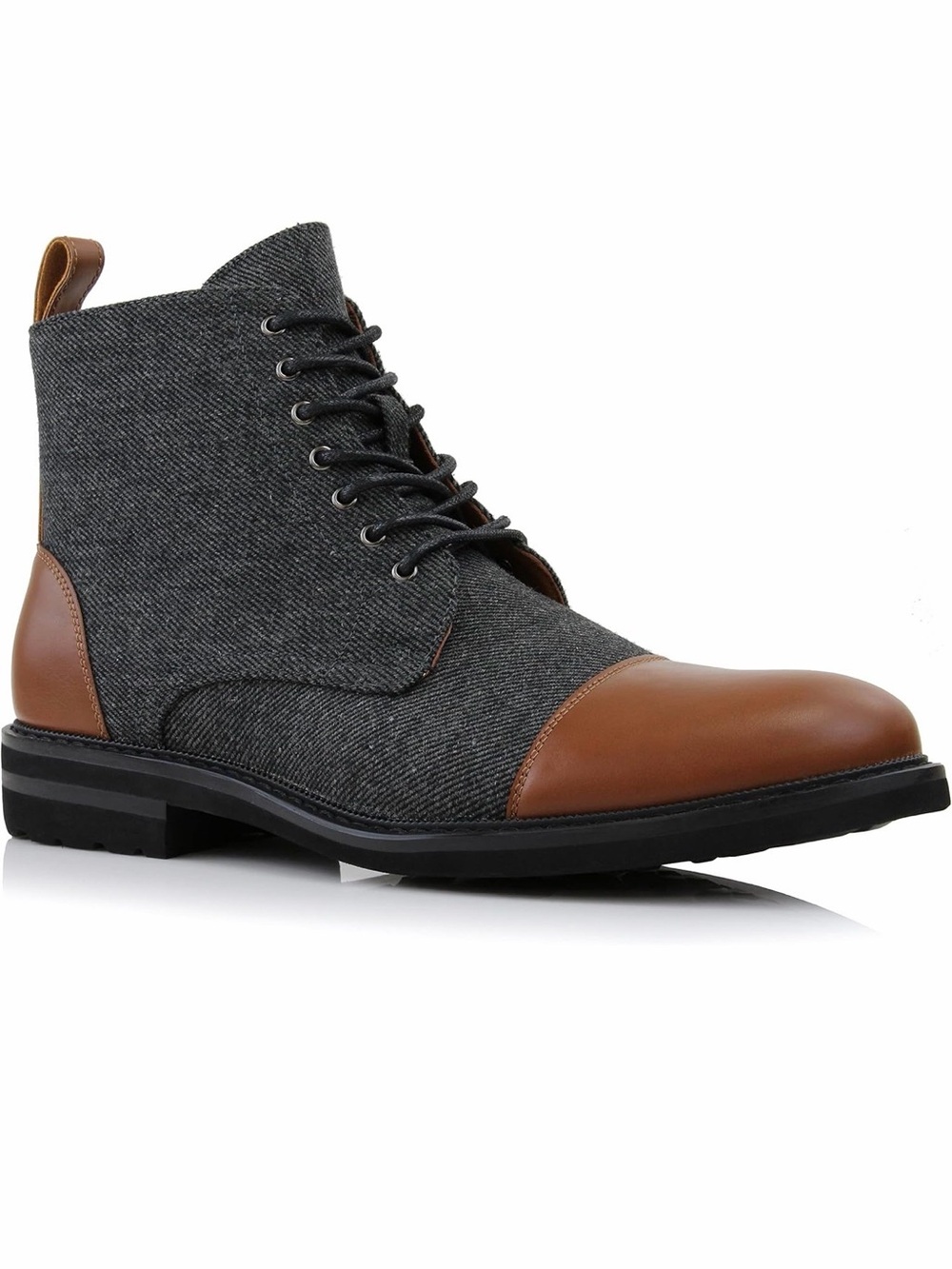 Polar fox Men's Ankle Dress Boots | Lace-up Casual Fashion Boot Collection